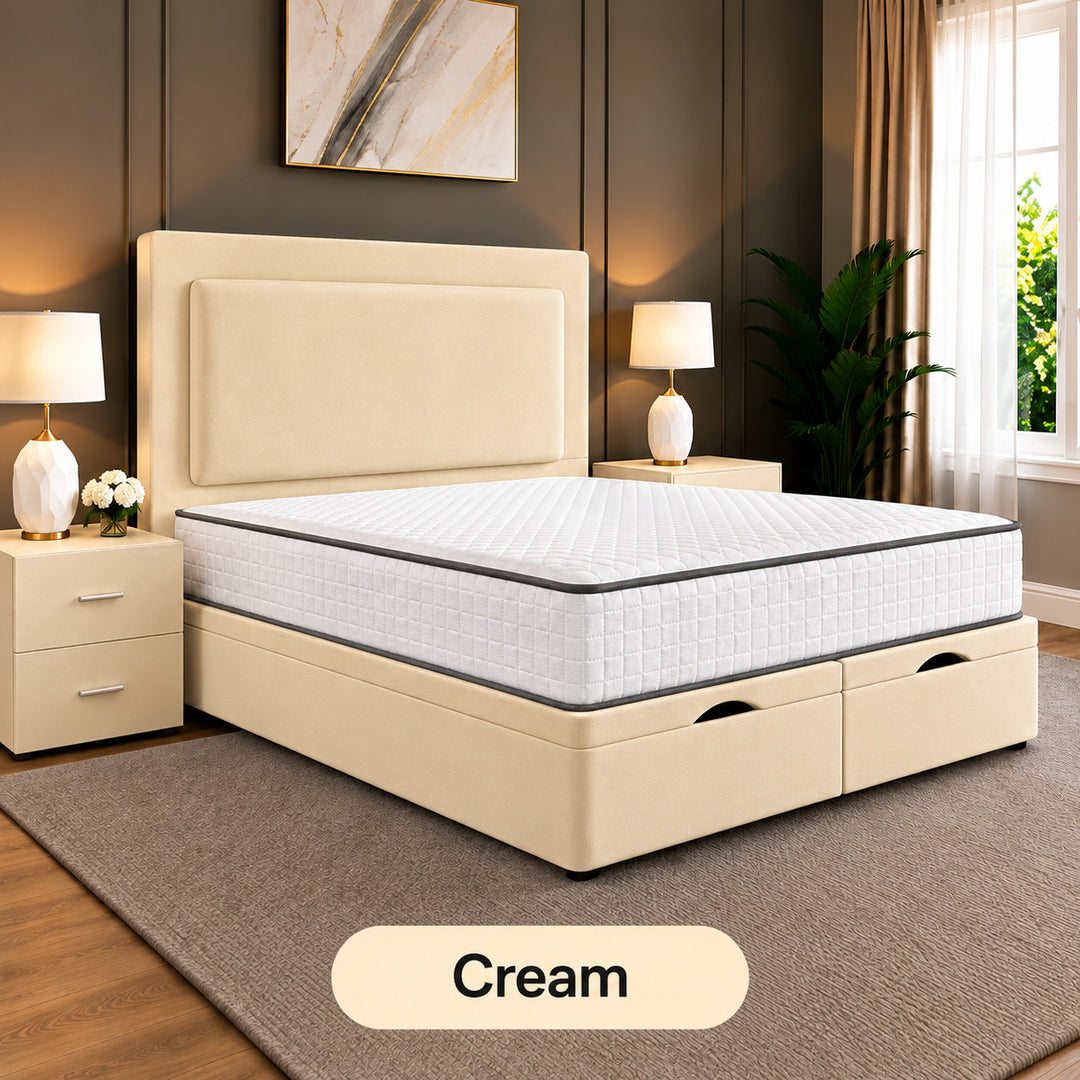 Rowen Divan Plain Ottoman Storage Bed Frame