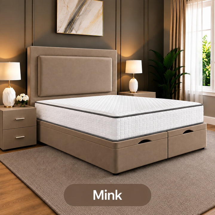 Rowen Divan Plain Ottoman Storage Bed Frame