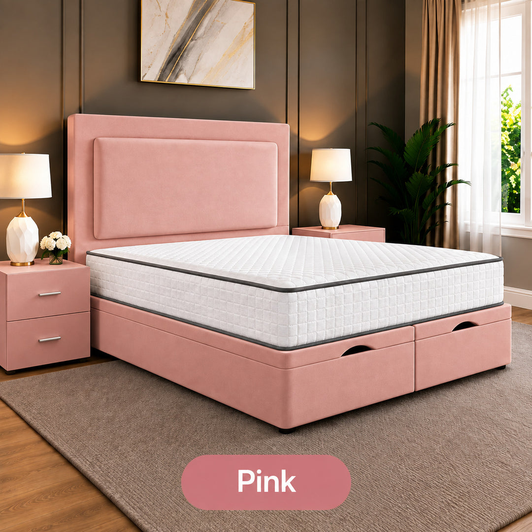 Rowen Divan Plain Ottoman Storage Bed Frame