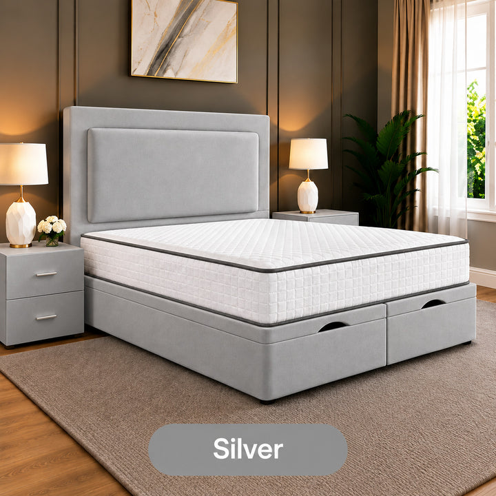 Rowen Divan Plain Ottoman Storage Bed Frame
