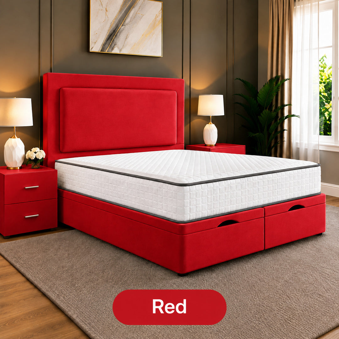 Rowen Divan Plain Ottoman Storage Bed Frame