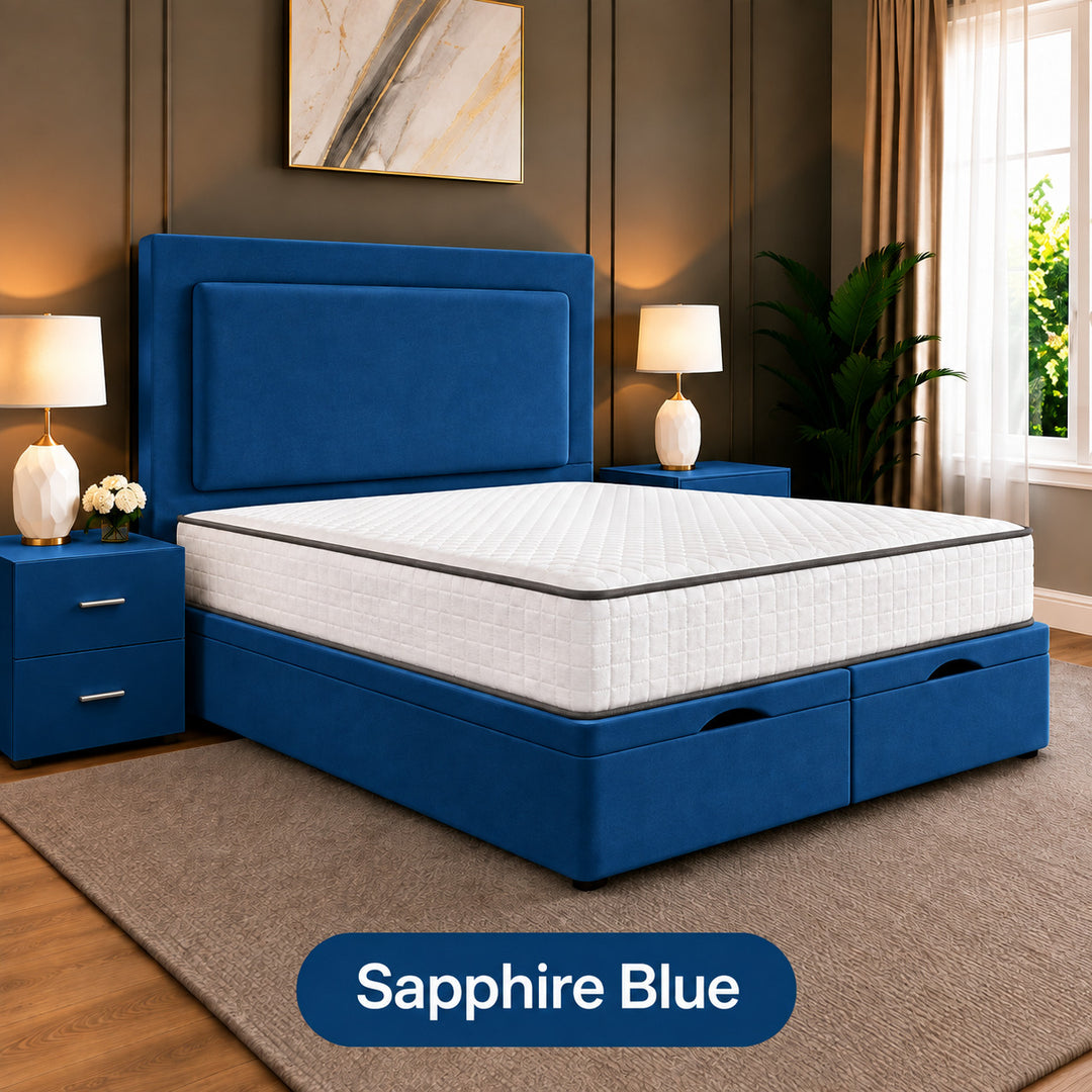 Rowen Divan Plain Ottoman Storage Bed Frame