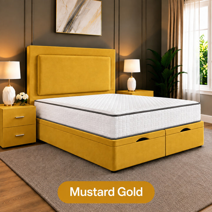 Rowen Divan Plain Ottoman Storage Bed Frame