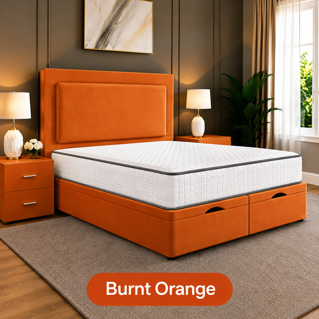 Rowen Divan Plain Ottoman Storage Bed Frame