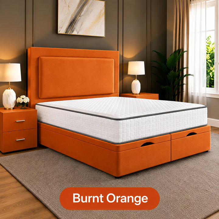 Rowen Divan Plain Ottoman Storage Bed Frame
