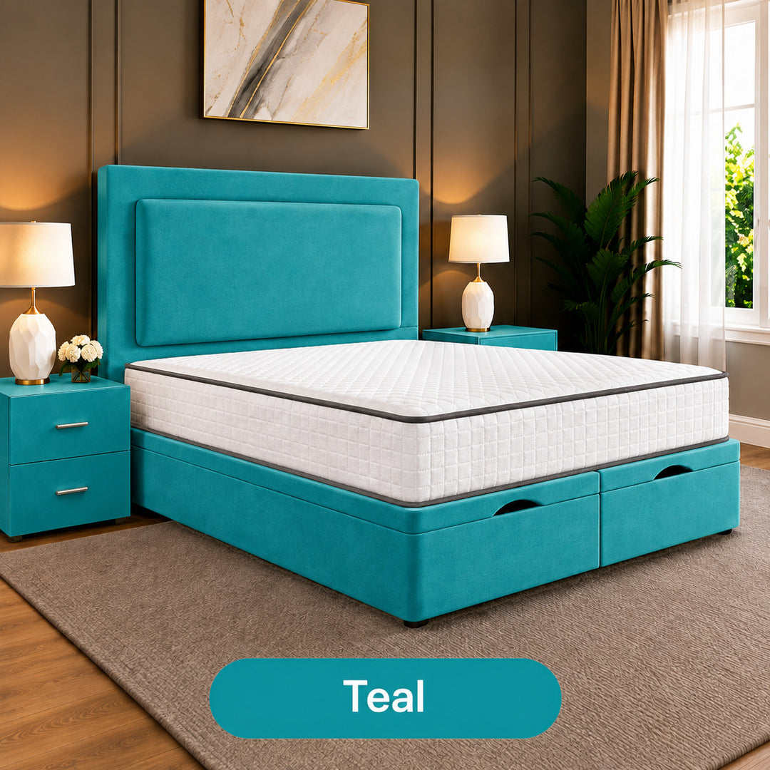 Rowen Divan Plain Ottoman Storage Bed Frame