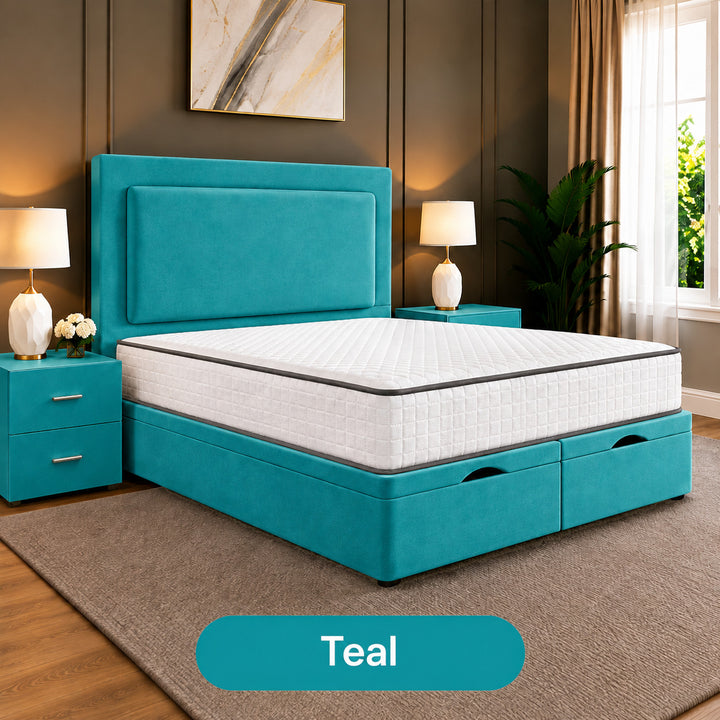 Rowen Divan Plain Ottoman Storage Bed Frame