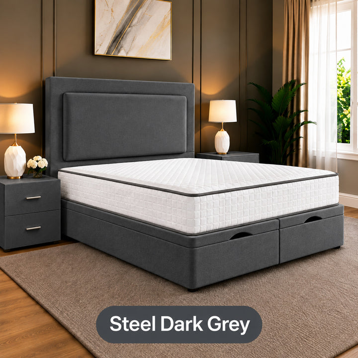 Rowen Divan Plain Ottoman Storage Bed Frame