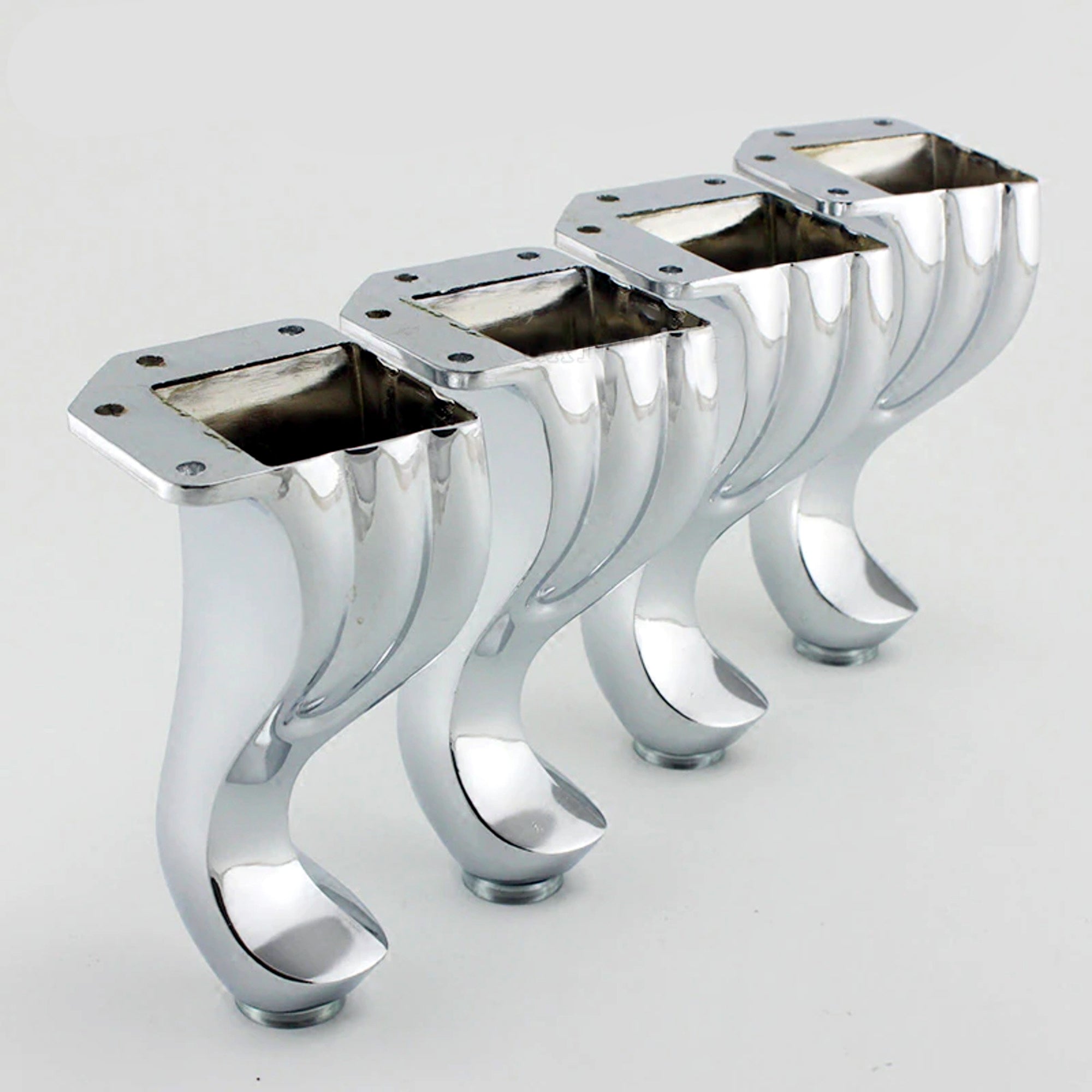 Queen Anne Feet - Metal Chrome Legs for Furniture