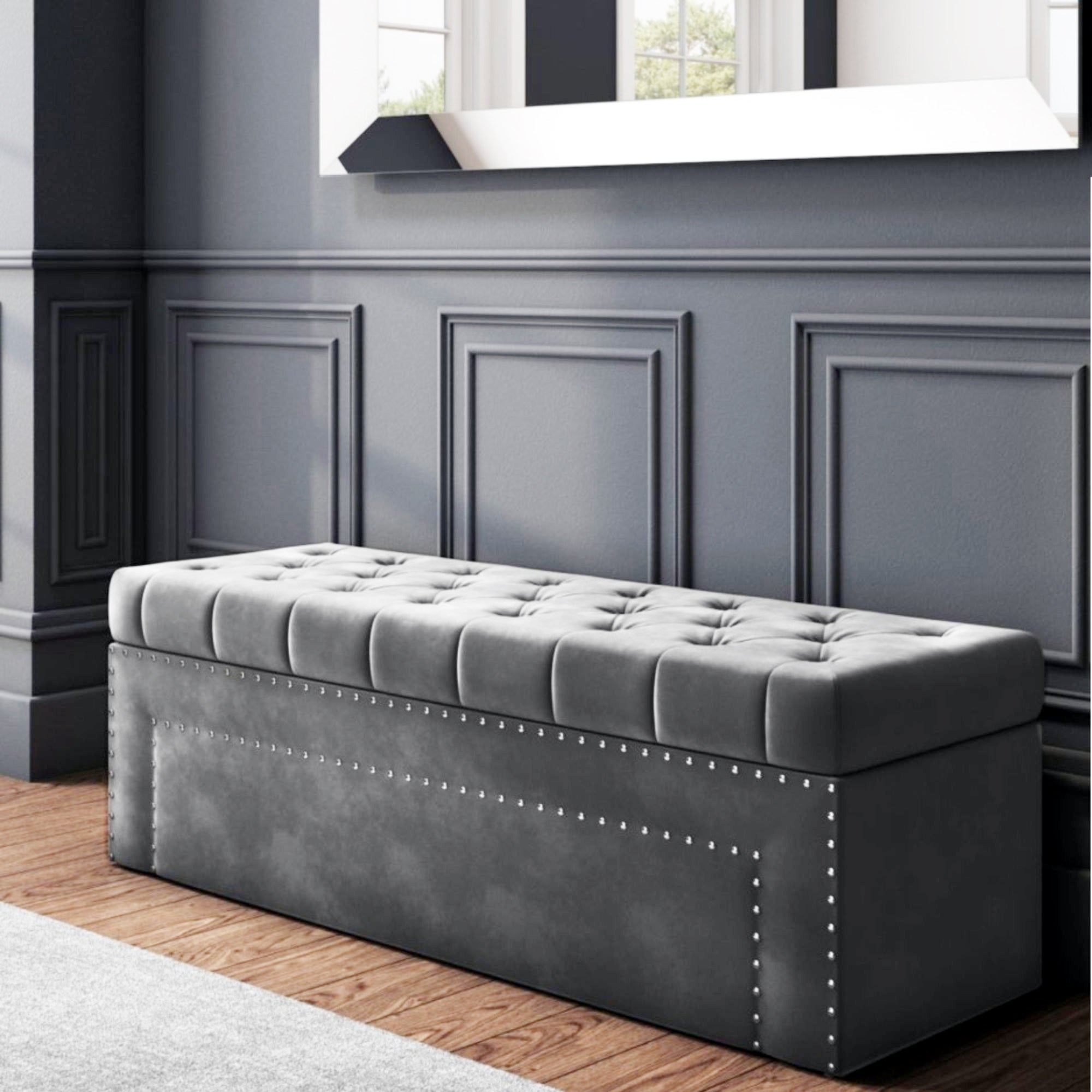 Mink ottoman storage box deals